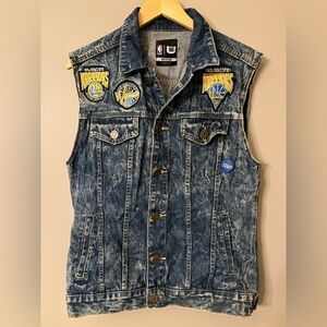 NBA Golden State Warriors Sleeveless Denim Jacket